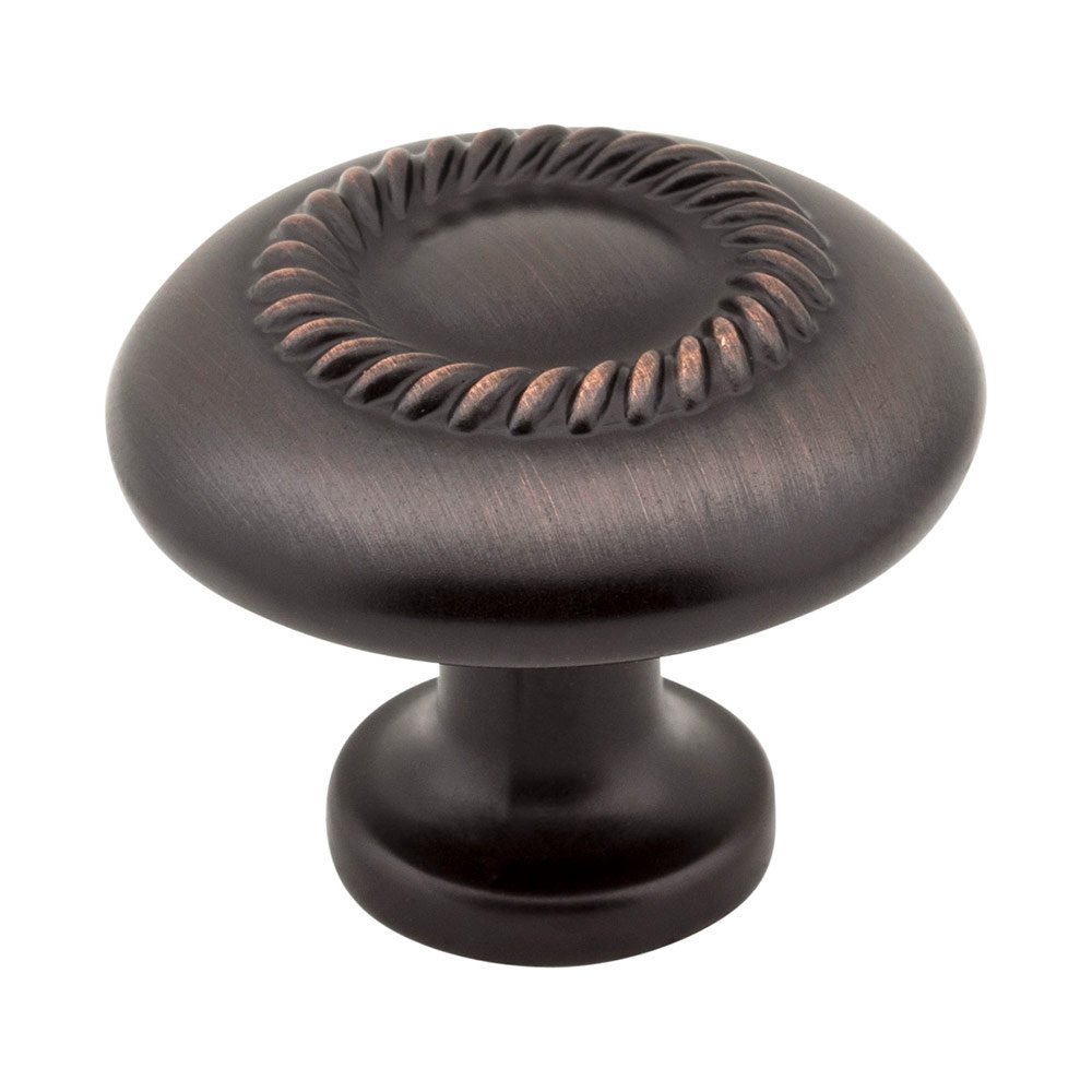Elements Hardware 1 1/4" Diameter Knob with Rope Detail in Brushed Oil Rubbed Bronze