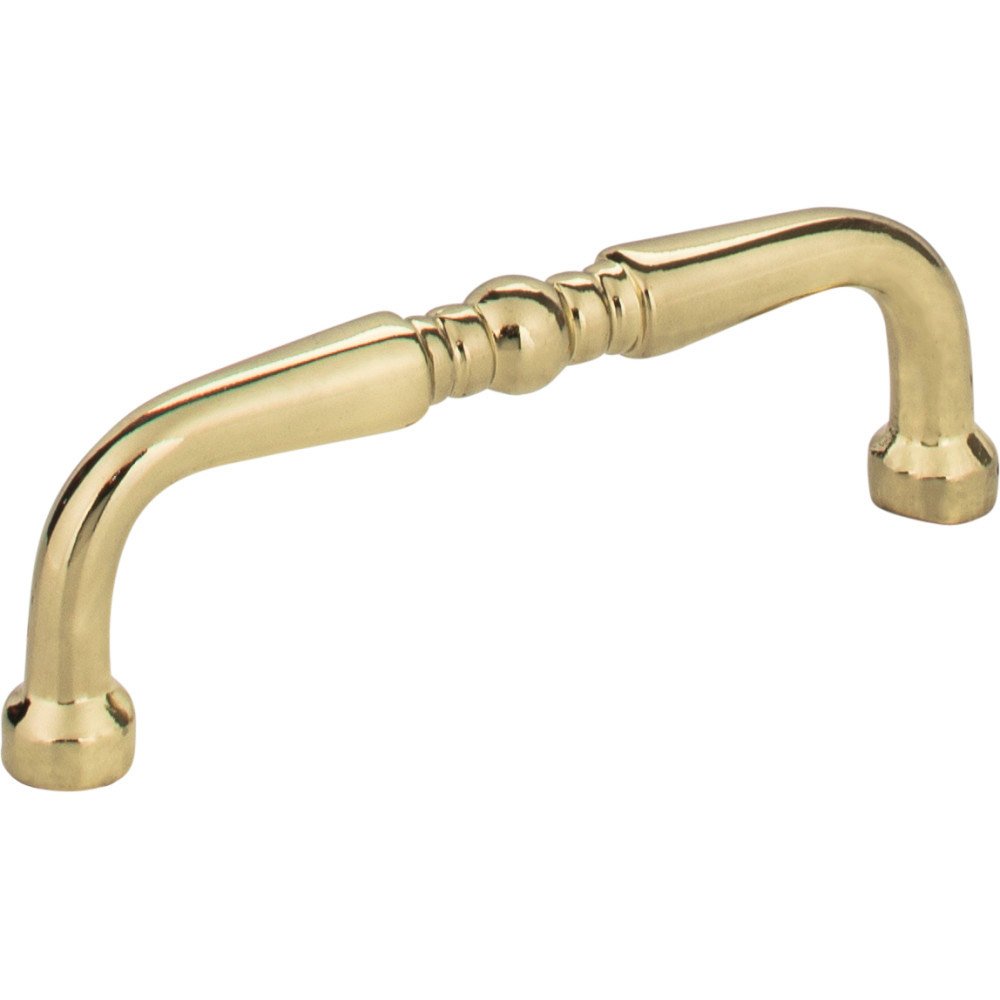 Elements Hardware 3" Centers Turned Pull in Polished Brass