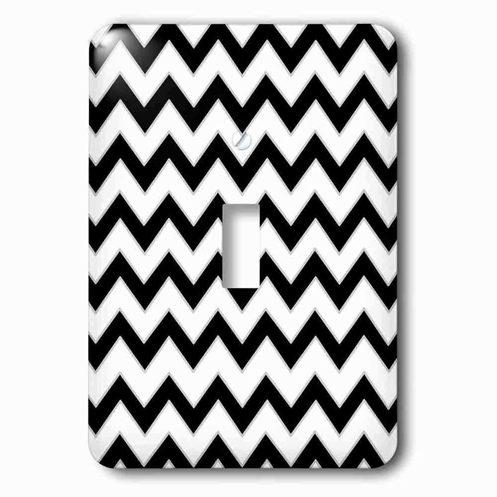 Jazzy Wallplates Single Toggle Wallplate With Chevron Pattern Black And White Zigzag