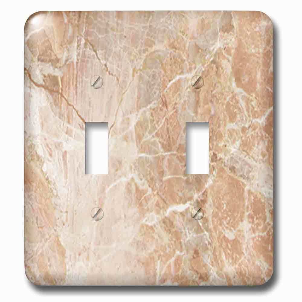 Jazzy Wallplates Double Toggle Wallplate With Breccian Oniciata Marble Print