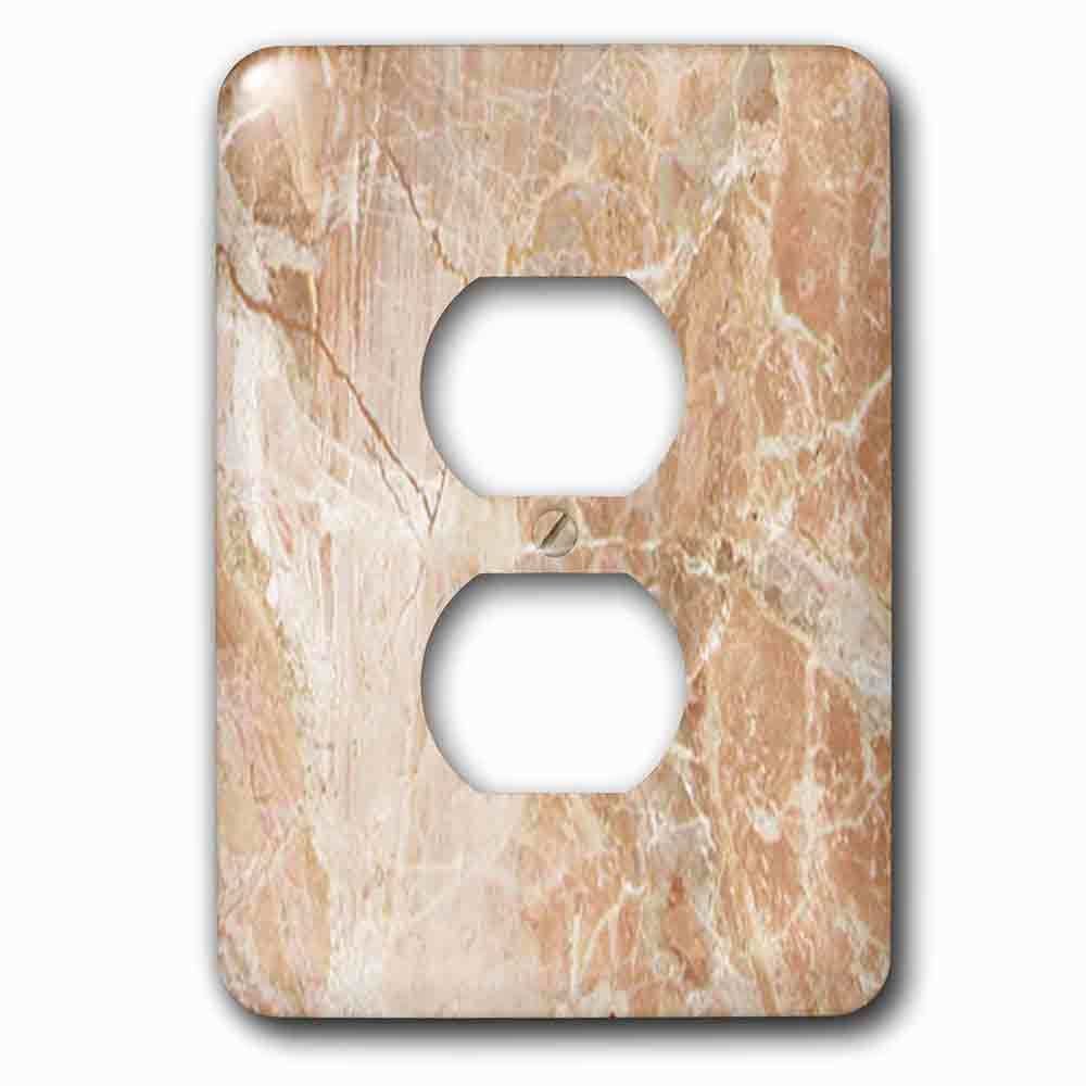 Jazzy Wallplates Single Duplex Outlet With Breccian Oniciata Marble Print