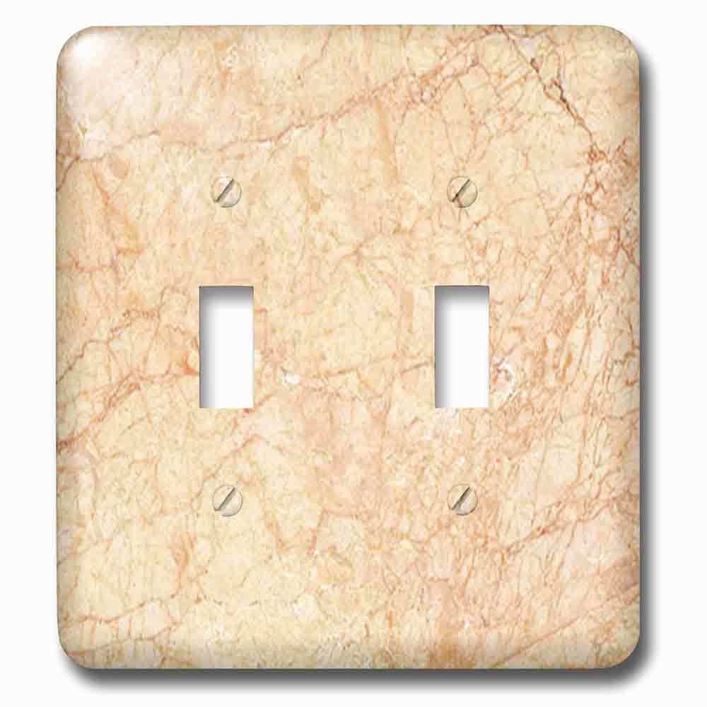 Jazzy Wallplates Double Toggle Wallplate With Crema Valencia Marble Print