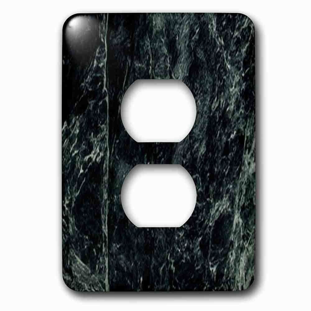 Jazzy Wallplates Single Duplex Outlet With Impress Green Marble Print