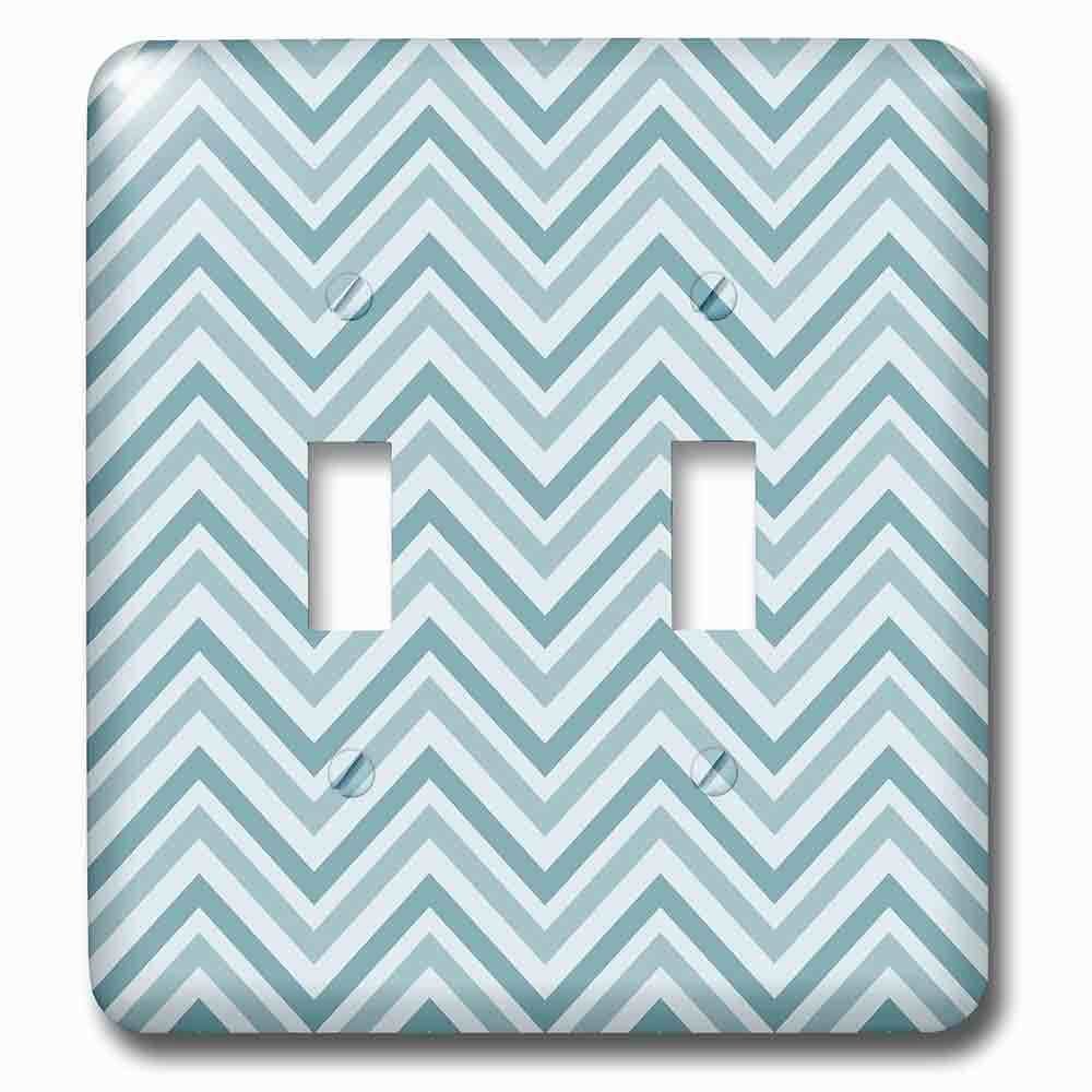 Jazzy Wallplates Double Toggle Wallplate With Soft Blue And White Girly Chic Chevron Zigzag