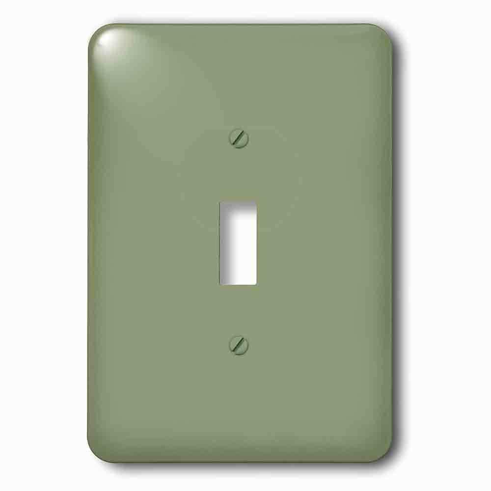 Jazzy Wallplates Single Toggle Wallplate With Moss Green Greenish Grey Gray Muddy Plain Simple One Single Solid Color Brown-Green Sage