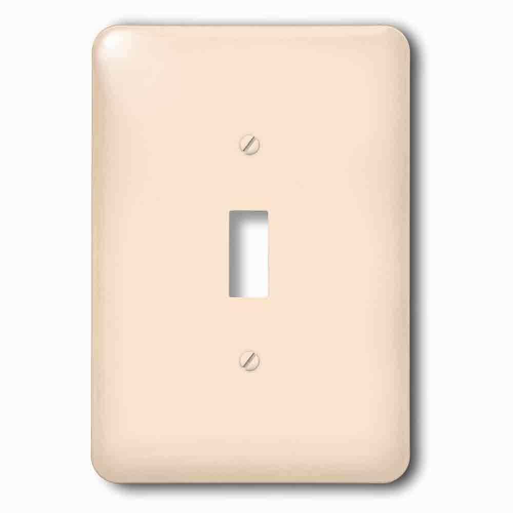 Jazzy Wallplates Single Toggle Wallplate With Light Peach Nude Flesh Color Pastel Orange Plain Simple One Single Solid Color