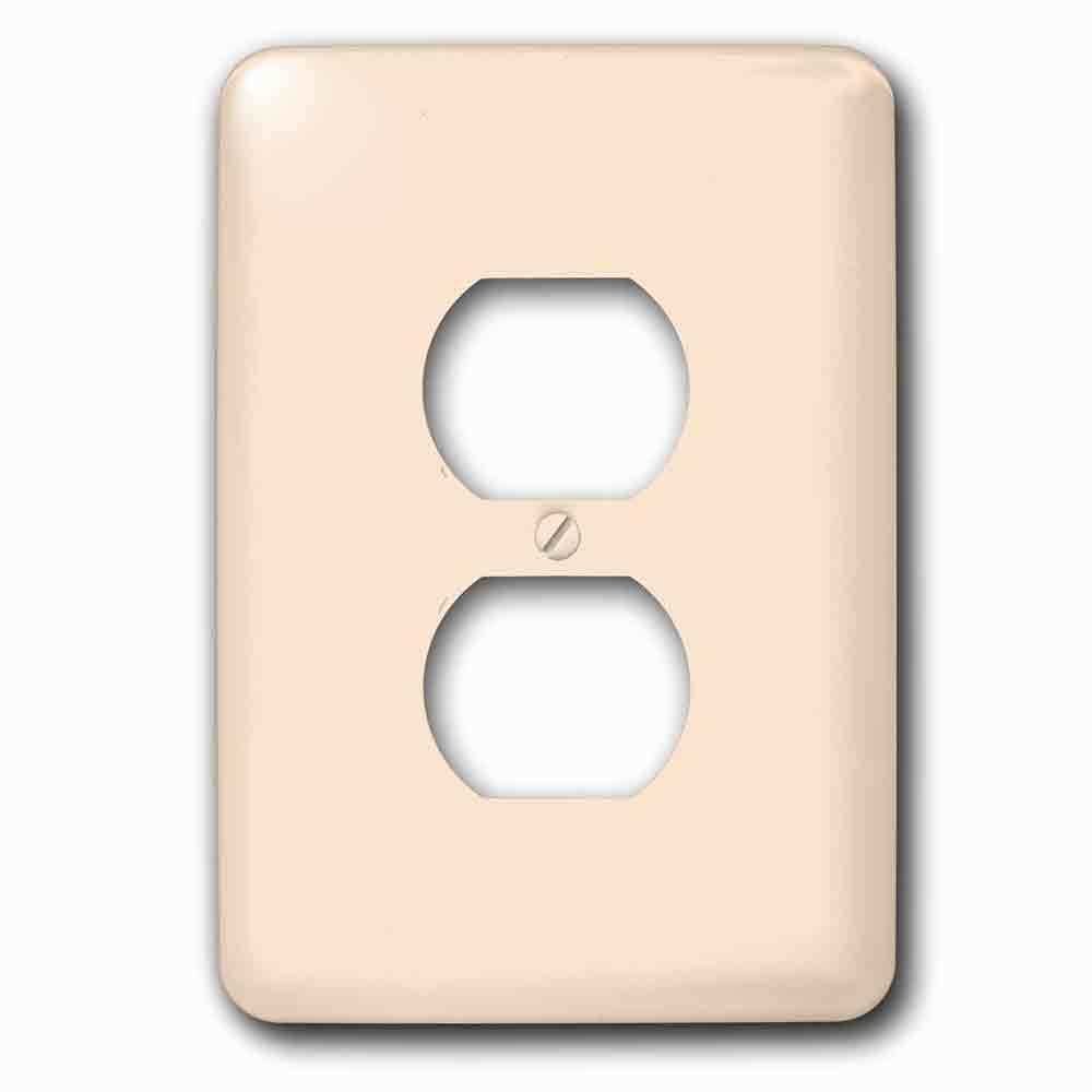 Jazzy Wallplates Single Duplex Outlet With Light Peach Nude Flesh Color Pastel Orange Plain Simple One Single Solid Color