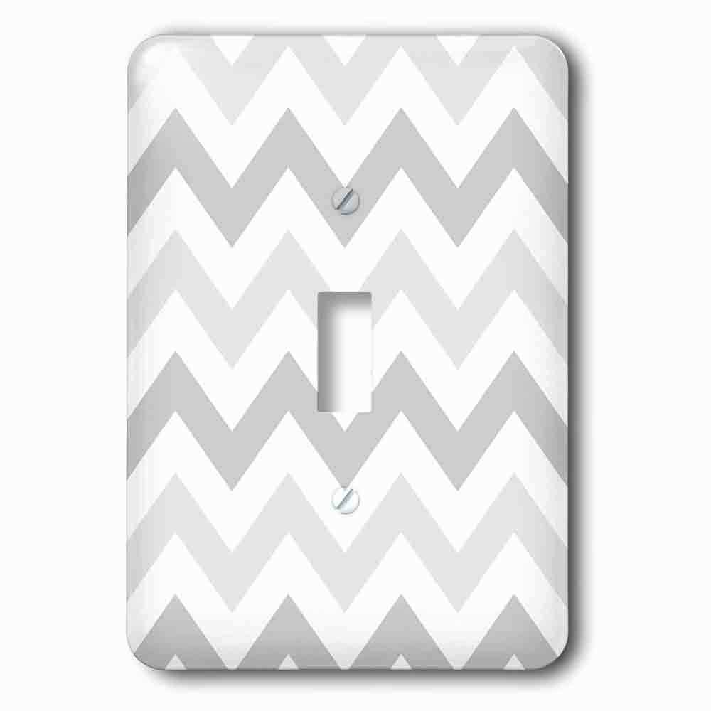 Jazzy Wallplates Single Toggle Wallplate With Light Shades Of Grey Chevron Zig Zag Pattern Pastel Gray Zigzags