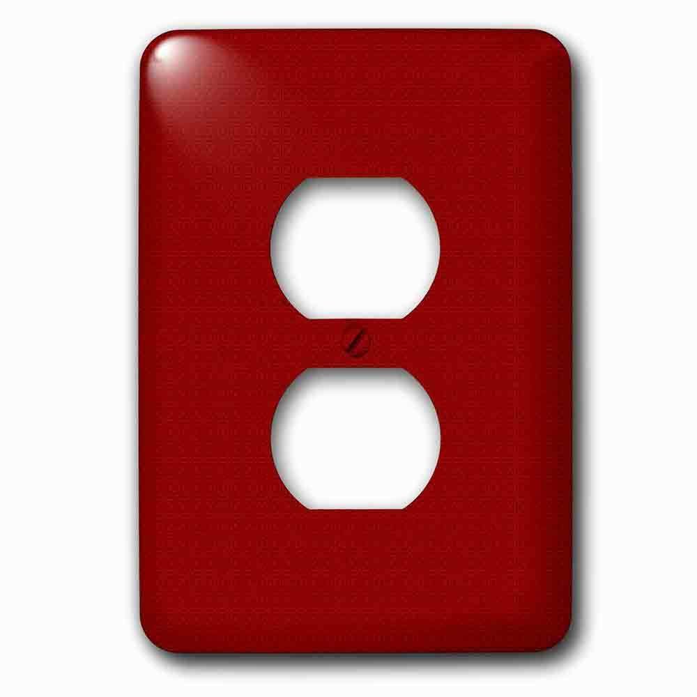 Jazzy Wallplates Single Duplex Outlet With Dark Red And Light Red Square Patterns
