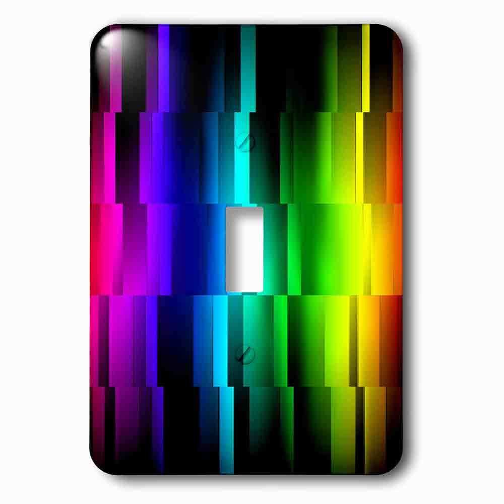 Jazzy Wallplates Single Toggle Wallplate With Prism Fractions A Spectrum Of Colors Displayed In Geometric Section
