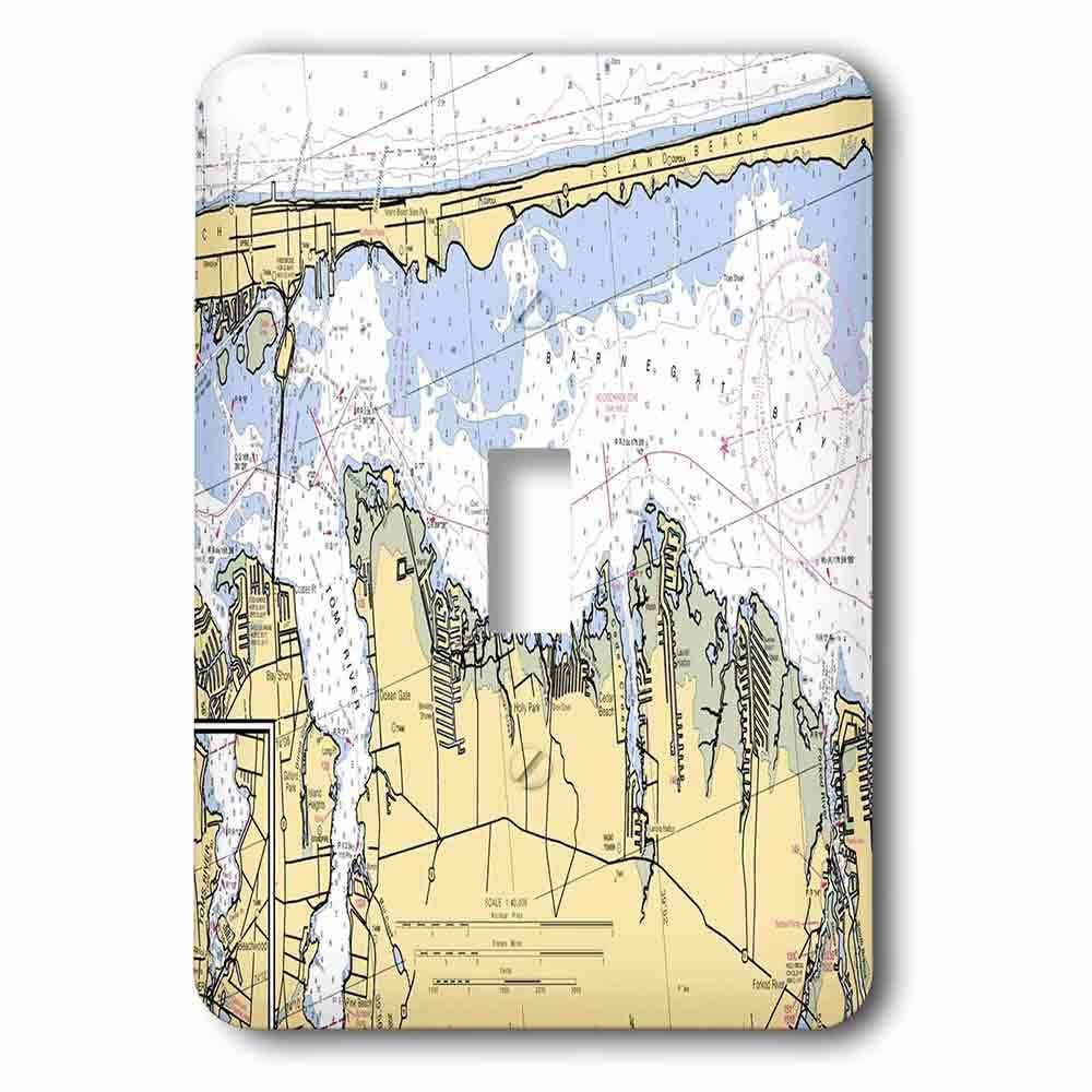 Jazzy Wallplates Single Toggle Wallplate With Print Of Toms River New Jersey Nautical Chart