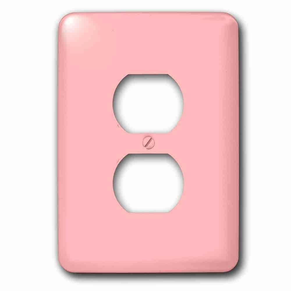 Jazzy Wallplates Single Duplex Outlet With Image Of Victorian Rose Petal Solid Color