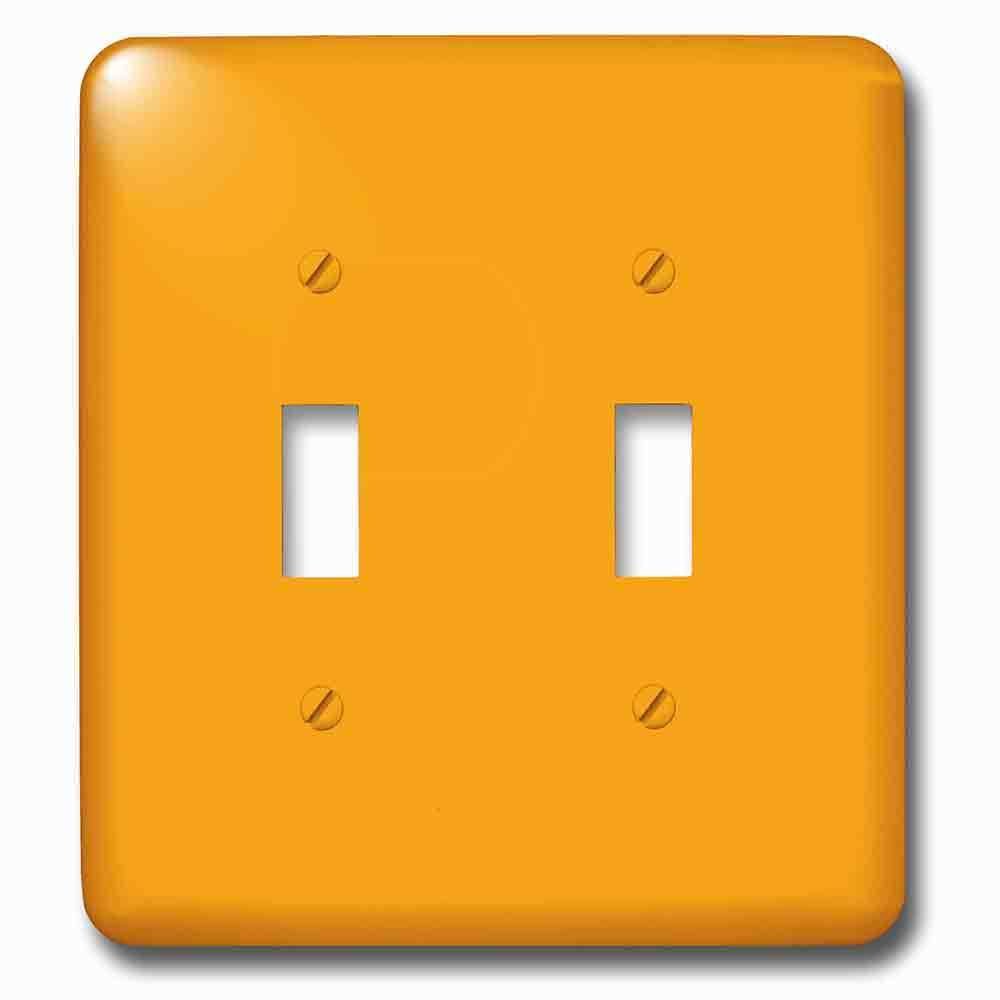 Jazzy Wallplates Double Toggle Wallplate With Sweet Orangesolid Colorsdesigns