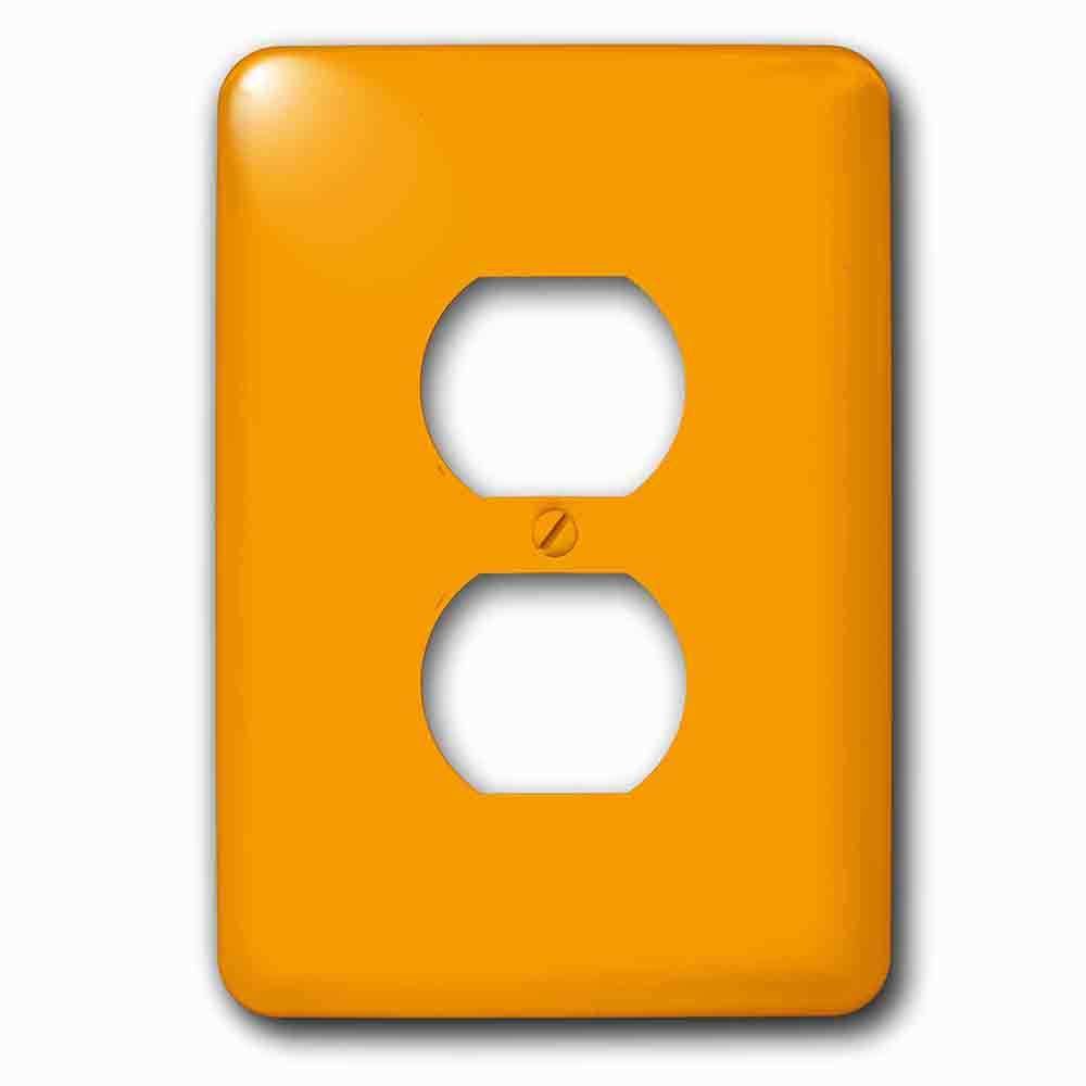 Jazzy Wallplates Single Duplex Outlet With Sweet Orangesolid Colorsdesigns
