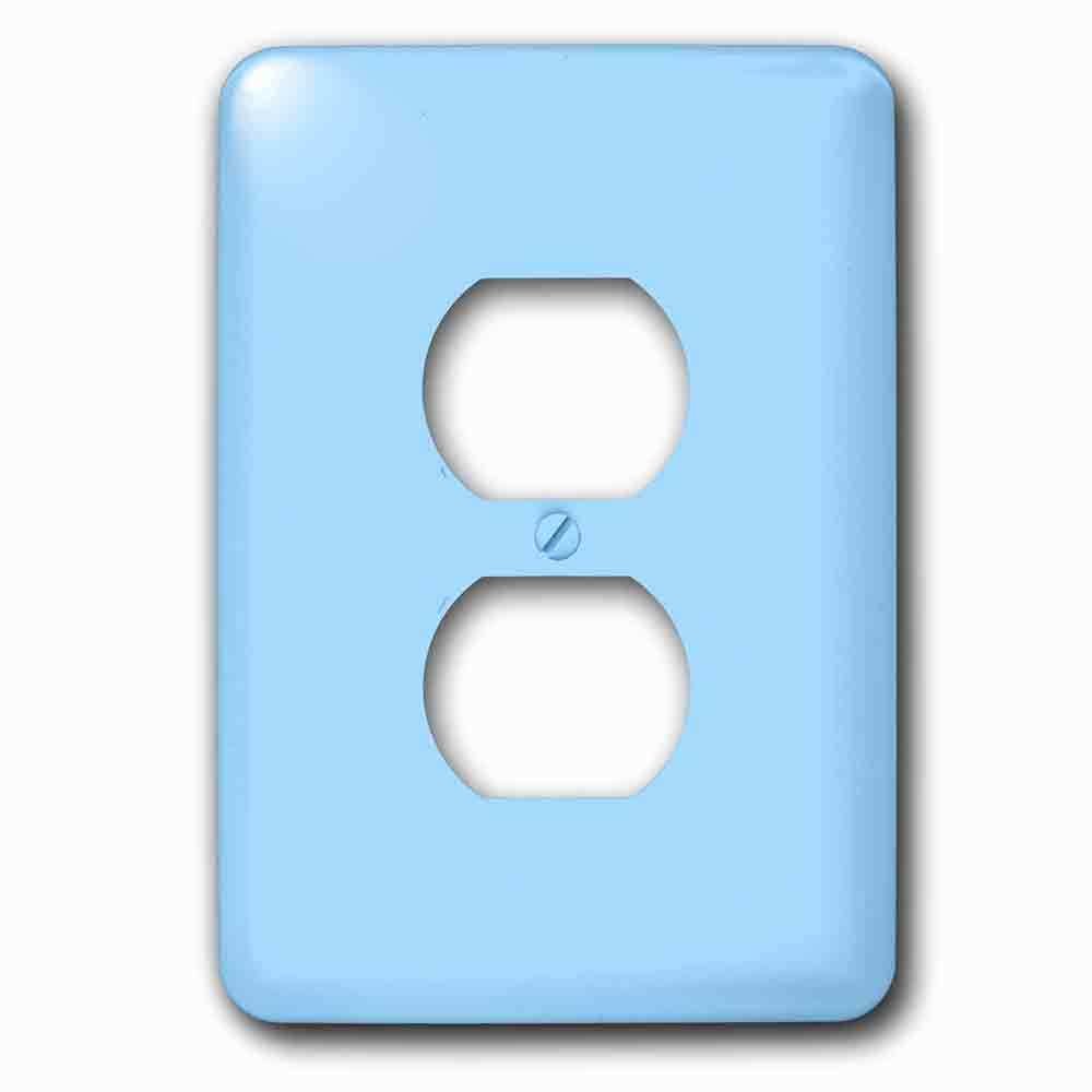 Jazzy Wallplates Single Duplex Outlet With Clear Sky Blueart Designssolid Colors