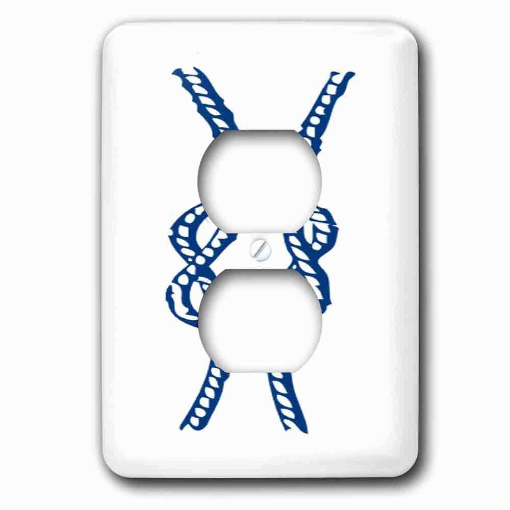 Jazzy Wallplates Single Duplex Outlet With Nautical Knot
