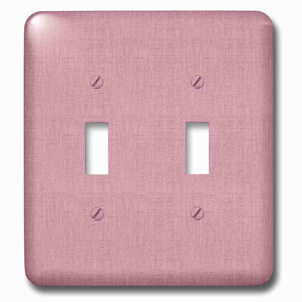 Jazzy Wallplates Double Toggle Wallplate With Textured Look Salmon Pink Solid Color