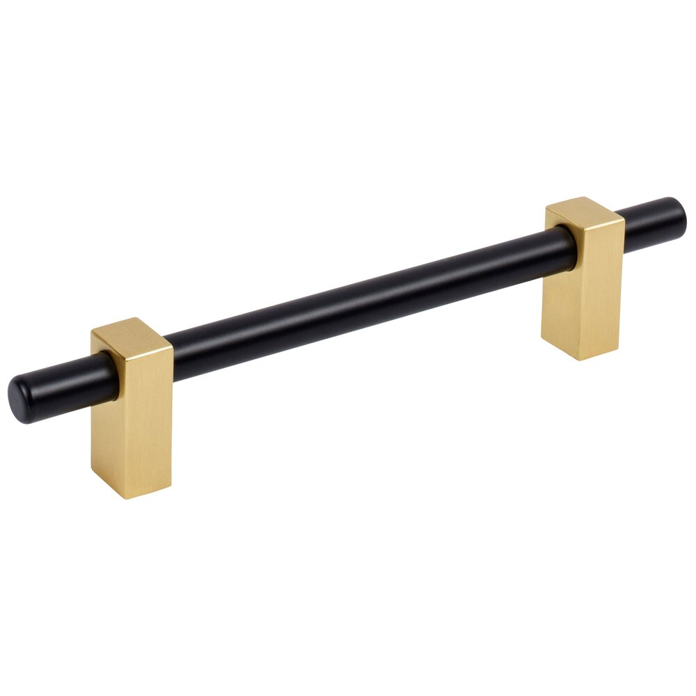 Jeffrey Alexander 128mm Centers Pull in Matte Black with Brushed Gold