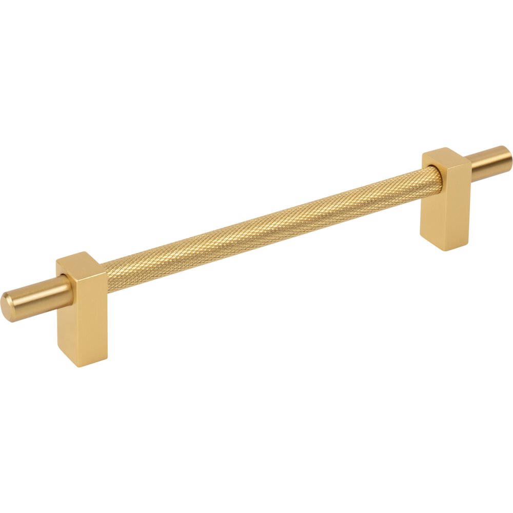Jeffrey Alexander 160mm Centers Bar Pull With Knurled Center in Brushed Gold