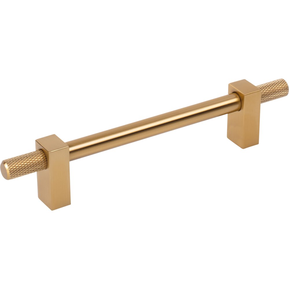 Jeffrey Alexander 128mm Centers Bar Pull With Knurled Ends in Satin Bronze