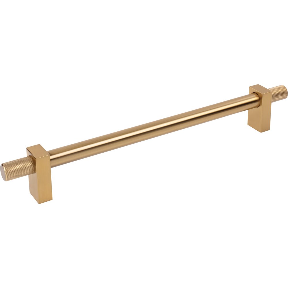 Jeffrey Alexander 12" Centers Appliance Pull With Knurled Ends in Satin Bronze