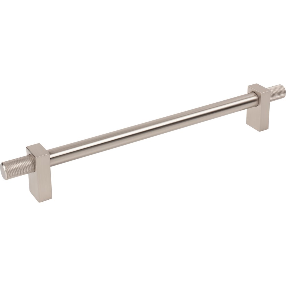 Jeffrey Alexander 18" Centers Appliance Pull With Knurled Ends in Satin Nickel