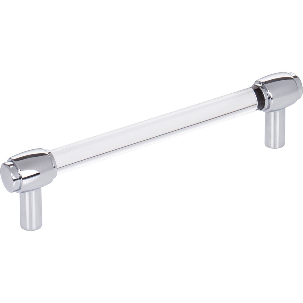 Jeffrey Alexander 128 mm Center-to-Center Cabinet Bar Pull in Clear Acrylic and Polished Chrome