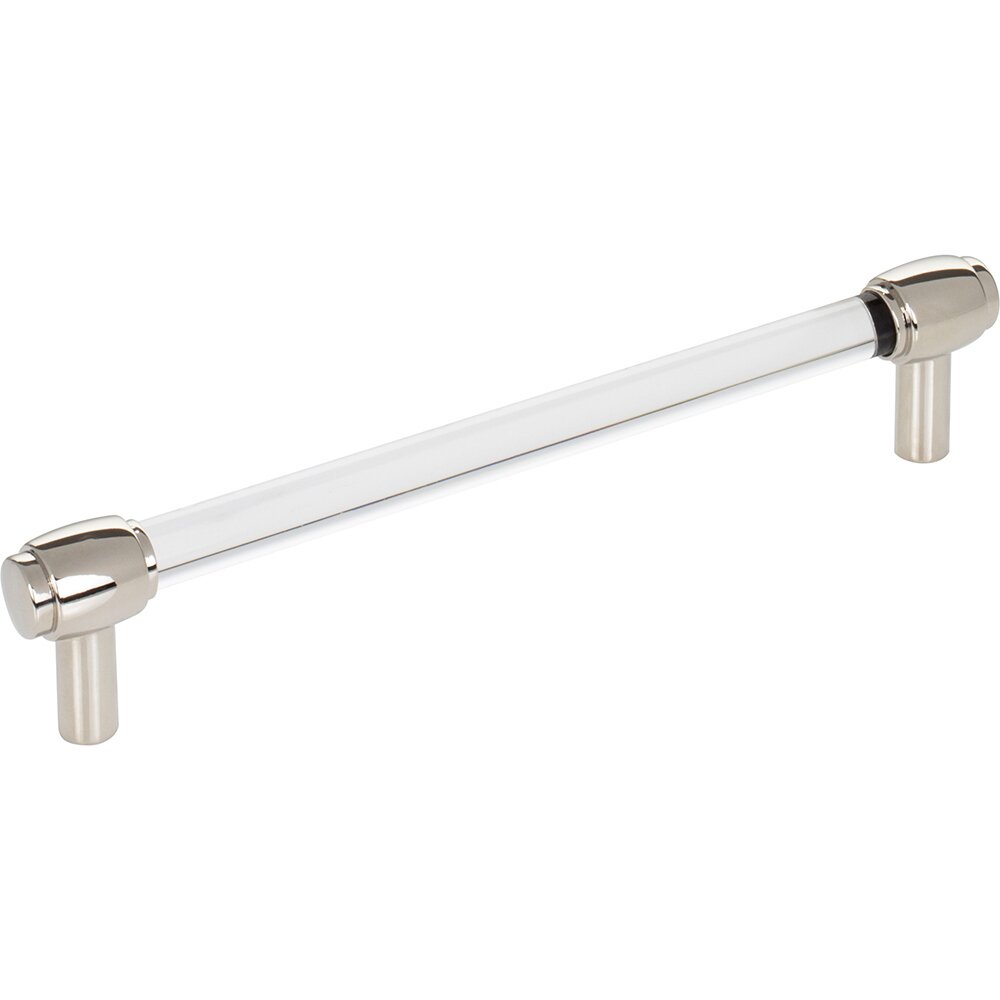 Jeffrey Alexander 160 mm Center-to-Center Cabinet Bar Pull in Clear Acrylic and Polished Nickel