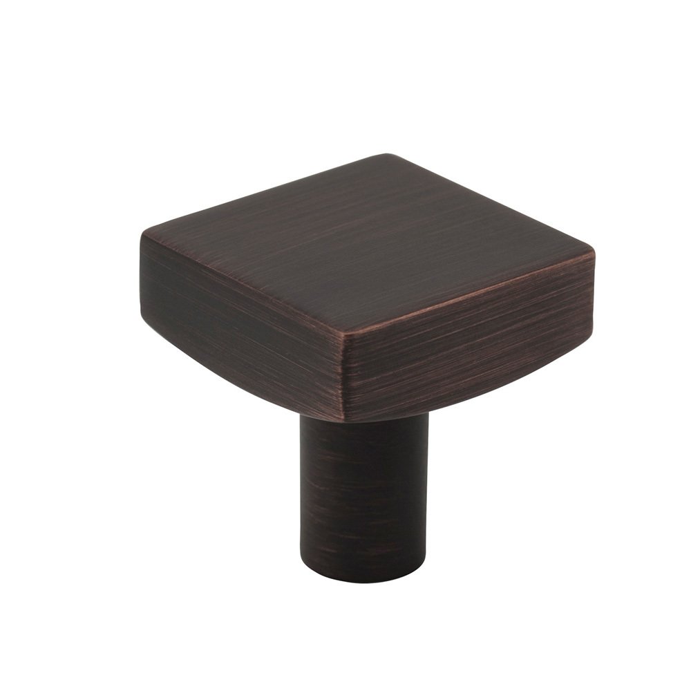 Jeffrey Alexander 1 1/8" Long Square Cabinet Knob in Brushed Oil Rubbed Bronze