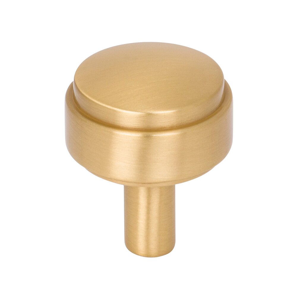 Jeffrey Alexander 1-1/8" Diameter Hayworth Cabinet Knob in Brushed Gold
