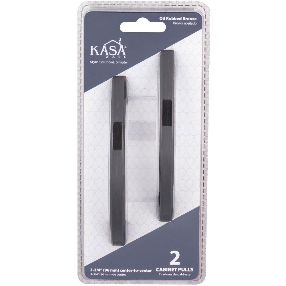 Kasaware (2pc Pack) 3 3/4" Centers Cabinet Pull in Brushed Oil Rubbed Bronze