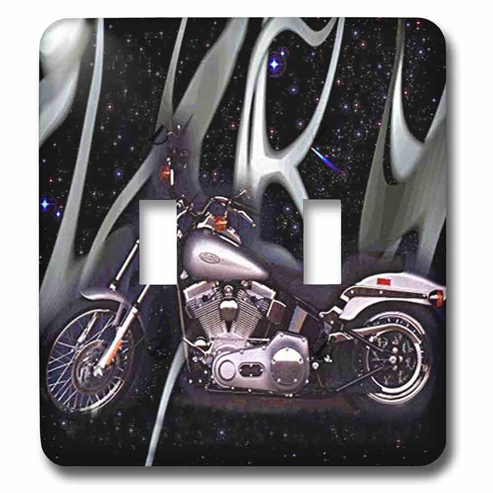 Jazzy Wallplates Double Toggle Switch Plate With Harley-Davidson® Motorcycle