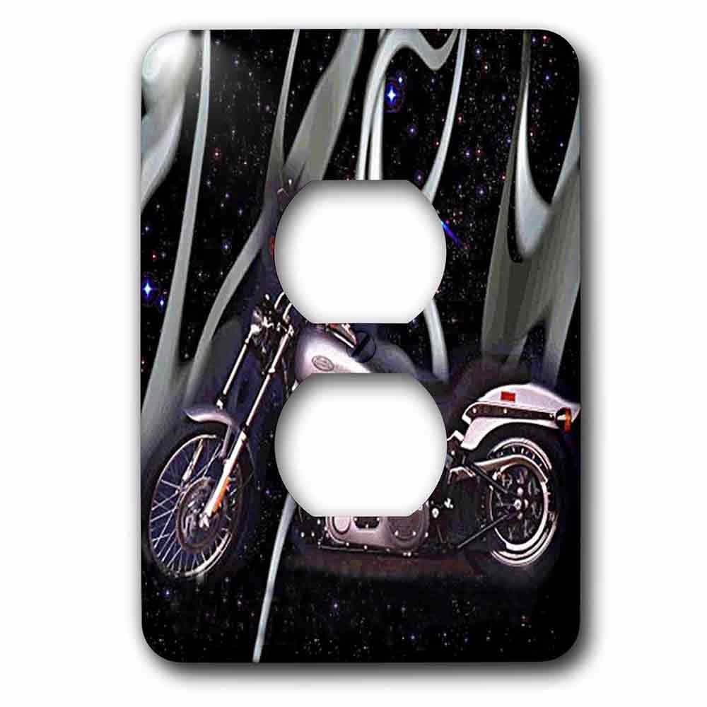 Jazzy Wallplates Single Duplex Switch Plate With Harley-Davidson® Motorcycle