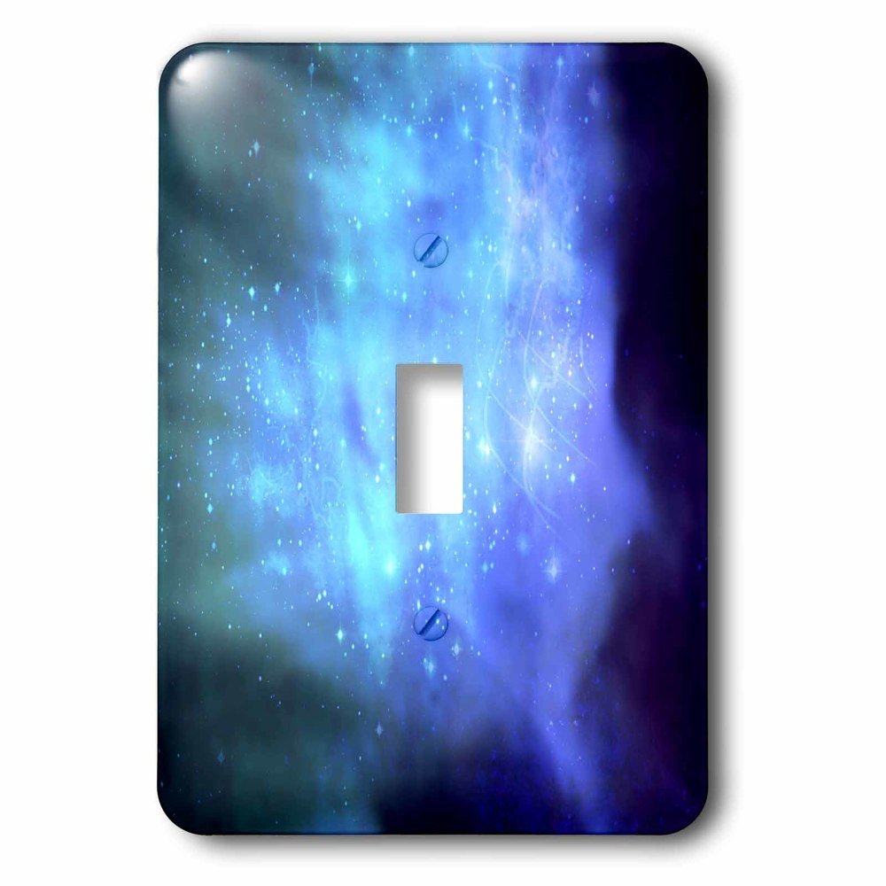 Jazzy Wallplates Single Toggle Switch Plate With Blue Space With Stars