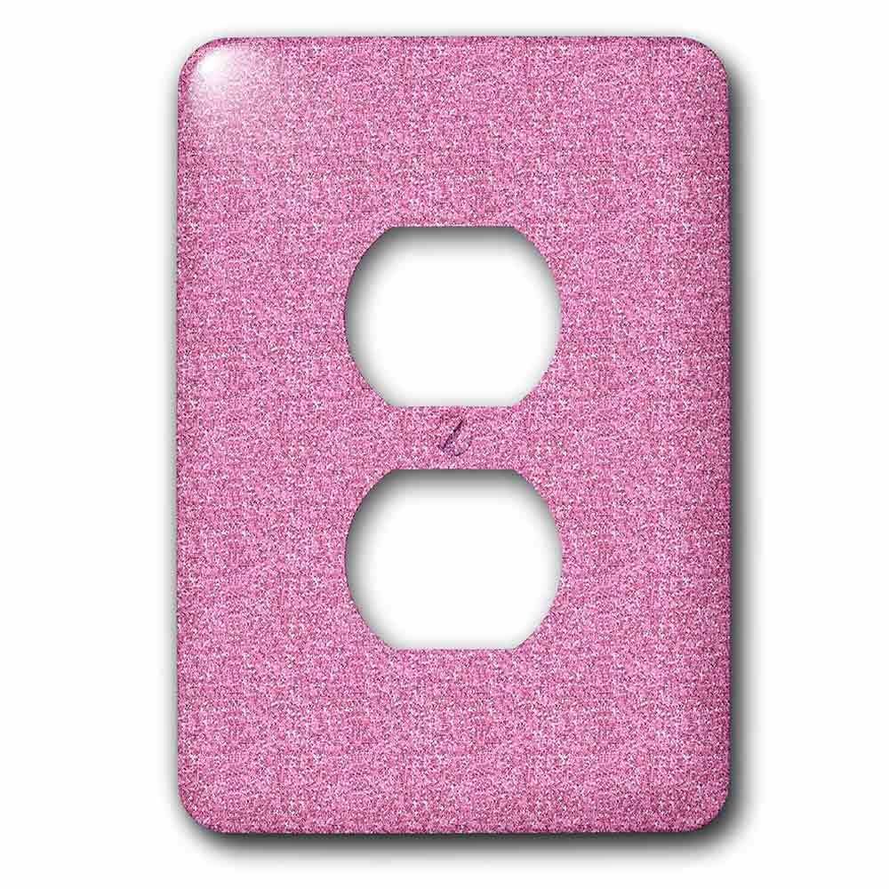 Jazzy Wallplates Single Duplex Switchplate With Pink Glitter Glitzy Glam Sparkly Art