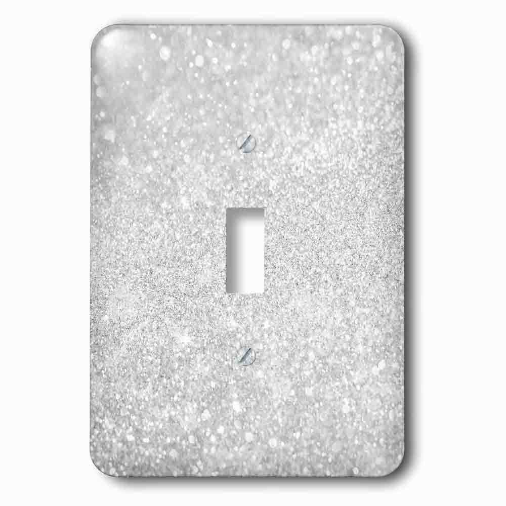 Jazzy Wallplates Single Toggle Wallplate With Image Of Silver Sparkly Style In Luxury