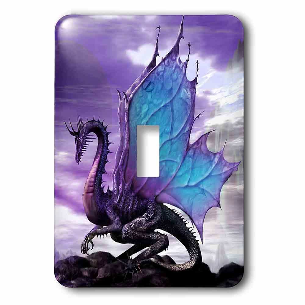Jazzy Wallplates Single Toggle Wallplate With Fairytale Dragon