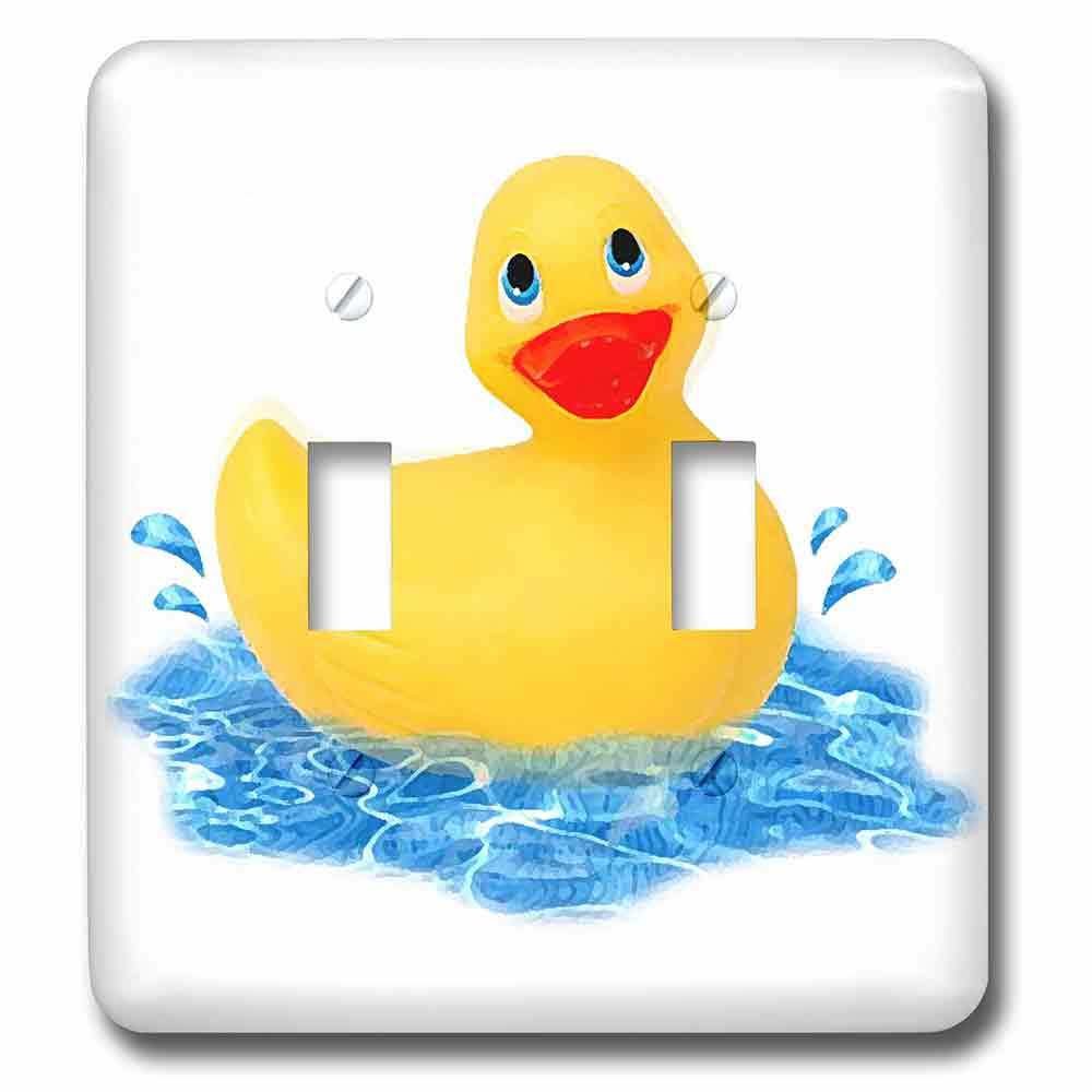Jazzy Wallplates Double Toggle Wallplate With Rubber Duck