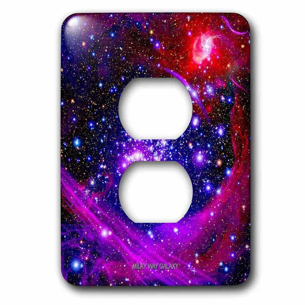 Jazzy Wallplates Single Duplex Wallplate With Galaxy And Nebula
