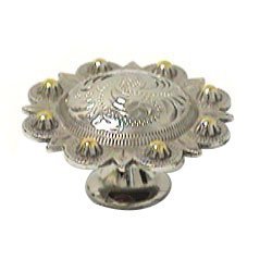 Wild Western Hardware Conch Knob Old Silver and Gold