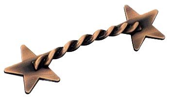 Wild Western Hardware Twisted Star Pull in Oil Rubbed Copper