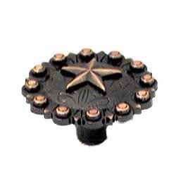 Wild Western Hardware Star Conch Knob Oil Rubbed Copper