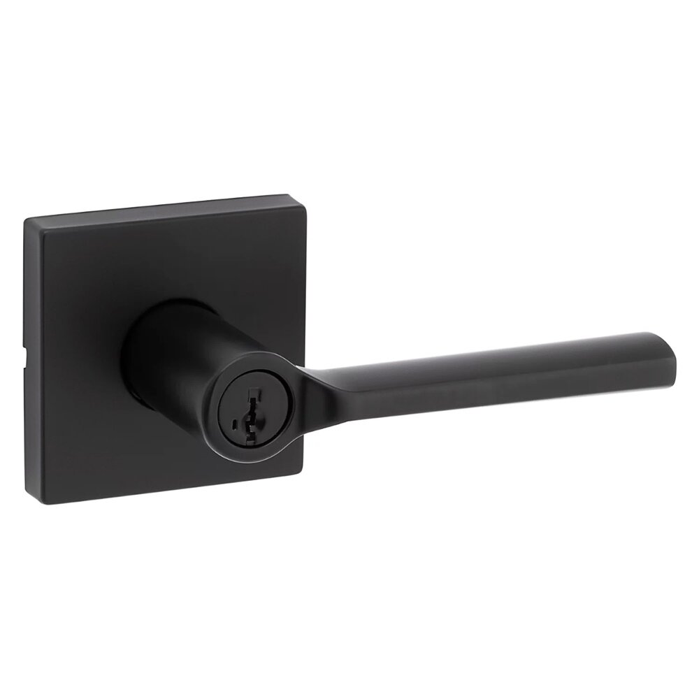 Kwikset Door Hardware Lisbon Keyed Entry Door Lever in Iron Black