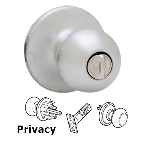 Kwikset Door Hardware Polo Privacy Door Knob in Satin Chrome