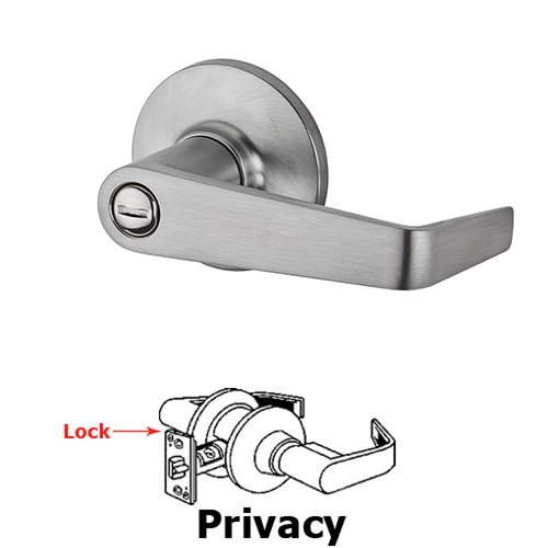 Kwikset Door Hardware Light Commercial Carson Privacy Door Lever in Satin Chrome