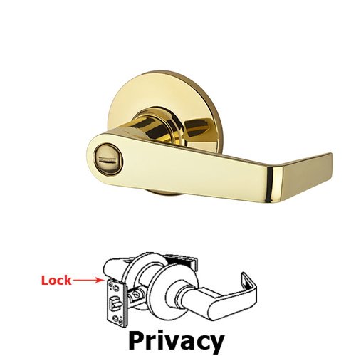 Kwikset Door Hardware Light Commercial Carson Privacy Door Lever in Bright Brass