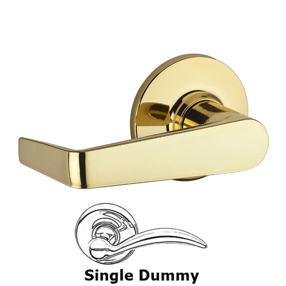 Kwikset Door Hardware Light Commercial Carson Single Dummy Door Lever in Bright Brass