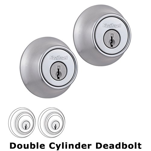 Kwikset Door Hardware Double Cylinder Deadbolt in Satin Chrome
