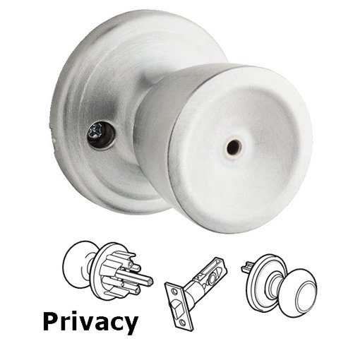 Kwikset Door Hardware Abbey Privacy Door Knob in Satin Chrome