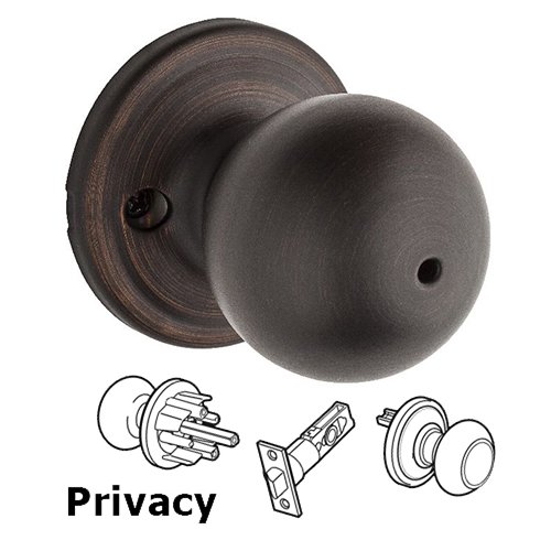 Kwikset Door Hardware Circa Privacy Door Knob in Venetian Bronze